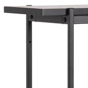 Angus Small Bookcase with 2 Sliding Doors in Black 