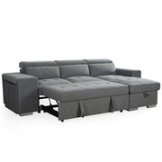 Artemis Grey Fabric Pull Out Universal Corner Sofabed