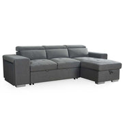 Artemis Grey Fabric Pull Out Universal Corner Sofabed