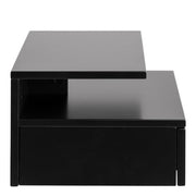 Ashlan Bedside Table with 1 Drawer in Black 