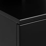 Ashlan Bedside Table with 1 Drawer in Black 