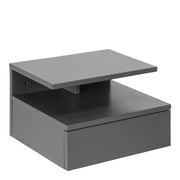 Ashlan Bedside Table with 1 Drawer in Grey 