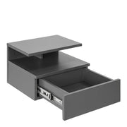 Ashlan Bedside Table with 1 Drawer in Grey 