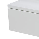 Ashlan Bedside Table with 1 Drawer in White 