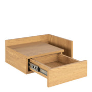 Ashlan Square Bedside Table with 1 Drawers in Oak 
