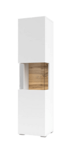 Ava 05 Tall Display Cabinet 36cm [White] - Front Image