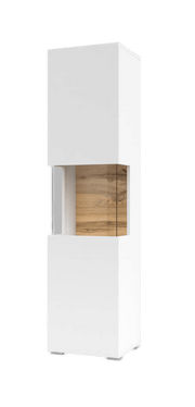 Ava 05 Tall Display Cabinet 36cm [White] - Front Image
