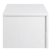 Avignon Bedside Table with 2 Drawers in White 
