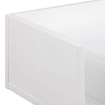 Avignon Square Bedside Table with 1 Drawer & Small Shelf in White 