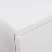 Avignon Square Bedside Table with 1 Drawer & Small Shelf in White 