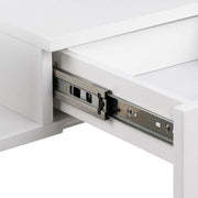 Avignon Square Bedside Table with 1 Drawer & Small Shelf in White 