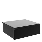 Avignon Square Bedside Table with 1 Drawer in Black 