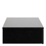 Avignon Square Bedside Table with 1 Drawer in Black 