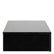 Avignon Square Bedside Table with 1 Drawer in Black 