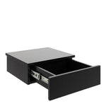 Avignon Square Bedside Table with 1 Drawer in Black 