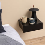 Avignon Square Bedside Table with 1 Drawer in Black 