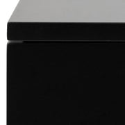 Avignon Square Bedside Table with 1 Drawer in Black 