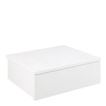 Avignon Square Bedside Table with 1 Drawer in White 