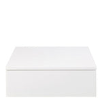 Avignon Square Bedside Table with 1 Drawer in White 