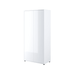Bed Concept BC-20 Hinged Door Wardrobe 101cm [White Gloss] - Front Image