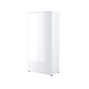 Bed Concept BC-20 Hinged Door Wardrobe 101cm [White Gloss] - Front Image