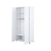 Bed Concept BC-20 Hinged Door Wardrobe 101cm [White Gloss] - Interior Image