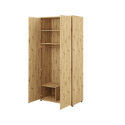 Bed Concept BC-20 Hinged Door Wardrobe 101cm [Oak] - Interior Image