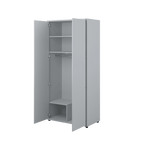 Bed Concept BC-20 Hinged Door Wardrobe 101cm [Grey] - Interior Image