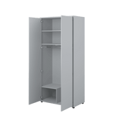 Bed Concept BC-20 Hinged Door Wardrobe 101cm [Grey] - Interior Image