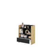 Bed Concept BC-25 Sideboard Cabinet 92cm [Oak] - Interior Image 2