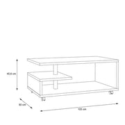 Bailey Coffee Table in Concrete Grey 