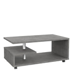 Bailey Coffee Table in Concrete Optic Dark Grey 