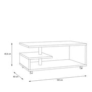 Bailey Coffee Table in Concrete Optic Dark Grey 