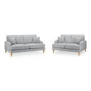 Valerie Sofa - Fabric Grey 3+2 Set - 190 x 145 CM