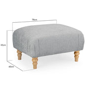 Gray upholstered ottoman 