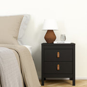 Barcelona 3 Piece Bundle, Bedside, Chest and 2 Door Wardrobe in Matt Black 