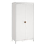 Barcelona 3 Piece Bundle, Bedside, Chest and 2 Door Wardrobe in White 