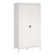 Barcelona 3 Piece Bundle, Bedside, Chest and 2 Door Wardrobe in White 