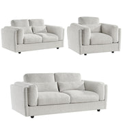 Bari Beige Fabric 3+2+1 Seater Sofa Set