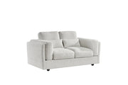 Gray sofa on a white background