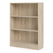 Basic Low Wide Bookcase (2 Shelves) in Oak 