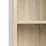 Basic Low Wide Bookcase (2 Shelves) in Oak 