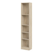 Basic Tall Narrow Bookcase (4 Shelves) in Oak 