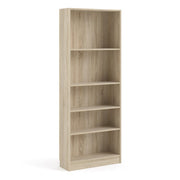 Basic Tall Wide Bookcase (4 Shelves) in Oak 