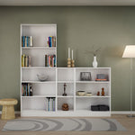 Basic Tall Wide Bookcase (4 Shelves) in White 