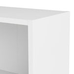 Basic Tall Wide Bookcase (4 Shelves) in White 