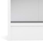 Basic Tall Wide Bookcase (4 Shelves) in White 