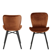 Batilda Dining Chair in Copper Set of 2 