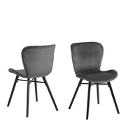 Batilda Dining Chair in Dark Grey Set of 2 