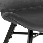 Batilda Dining Chair in Dark Grey Set of 2 